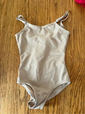 Capezio Girls  nude Ballet Leotard with Adjustable Straps